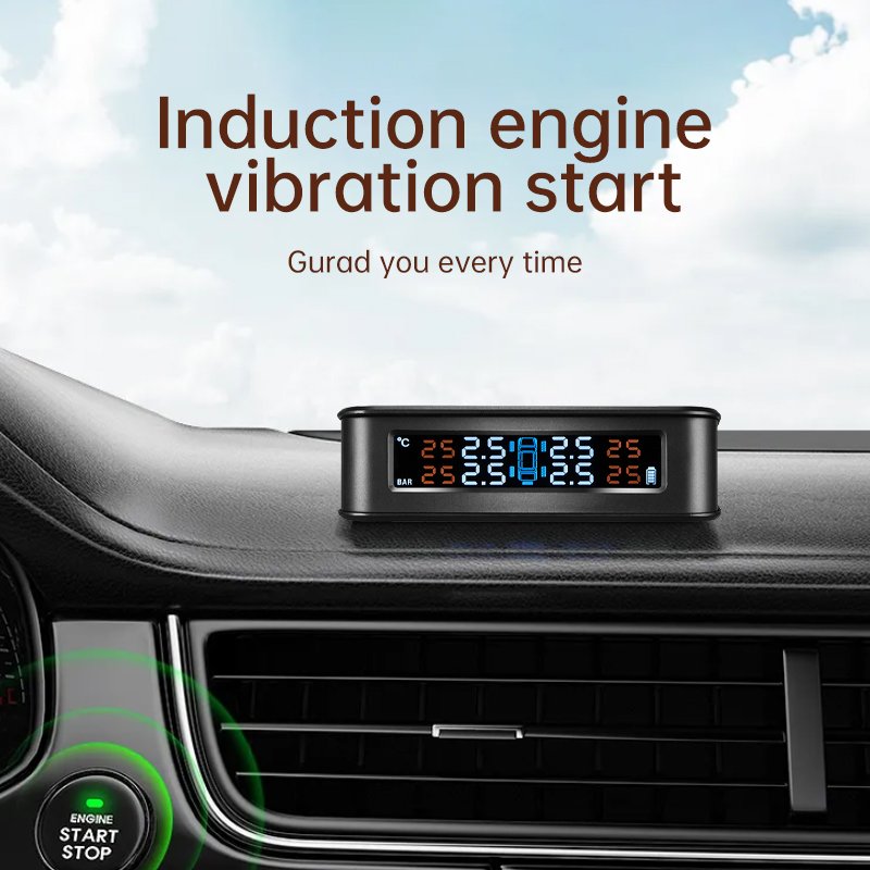 OEM Car Automotive Solar Power Tire Pressure Monitoring System Security Alarm 4 External Sensor