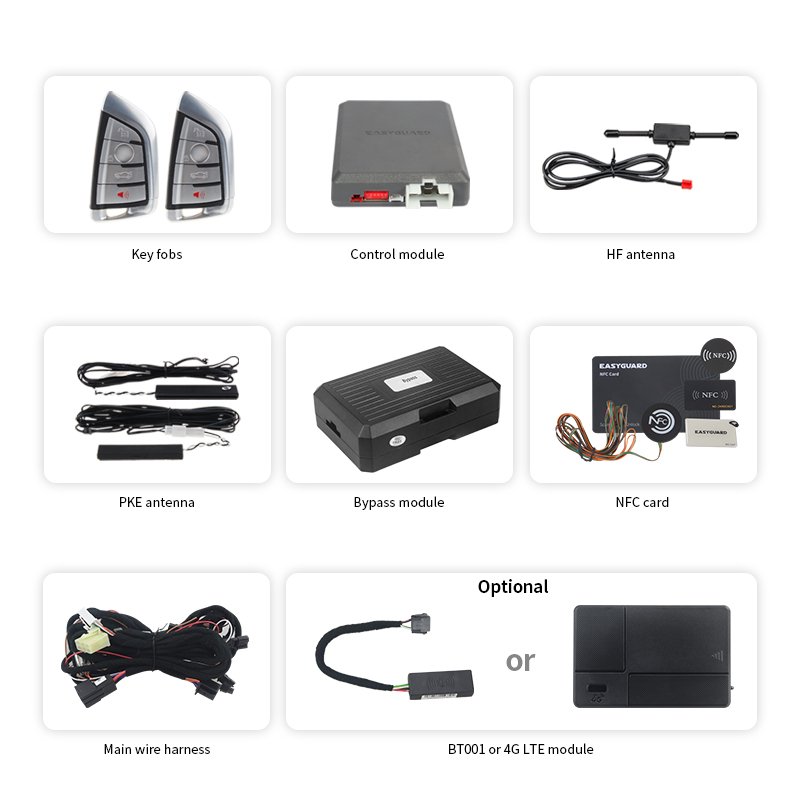 EASYGUARD CAN BUS Remote Starter Kit Fit for BMW E81,E82,E87,E88,E90,E91,E92,E93,E60,E61,E62,E63 E64 E84 E70 E89 Keyless Entry