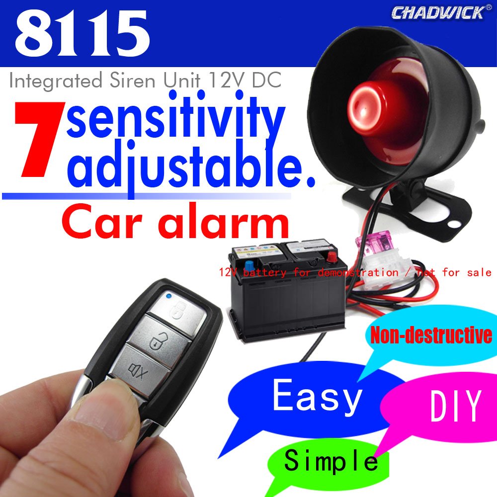 Universal Durable Car Alarm Devices One Way Car Alarm Device Vibration Alarm System M810-8115 Lossless Assembly