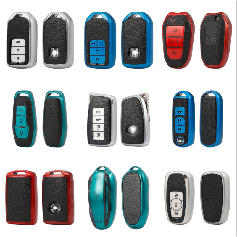 Soft TPU Golden Line Car Remote Key Case Cover Fashion Style Silicon for Tesla Model 3 s X Toyota VW Audi Car Key Shell Cover