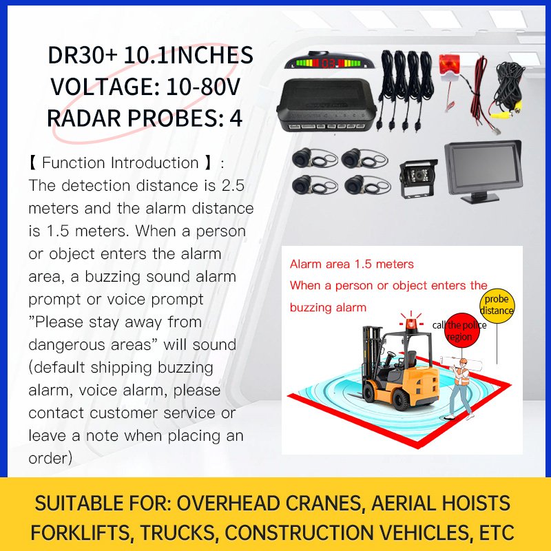 Radar Safety Intelligence System, Blind Spot Area Monitoring Alarm, Vehicle Reversing Aid, Forklift Collision Prevention System