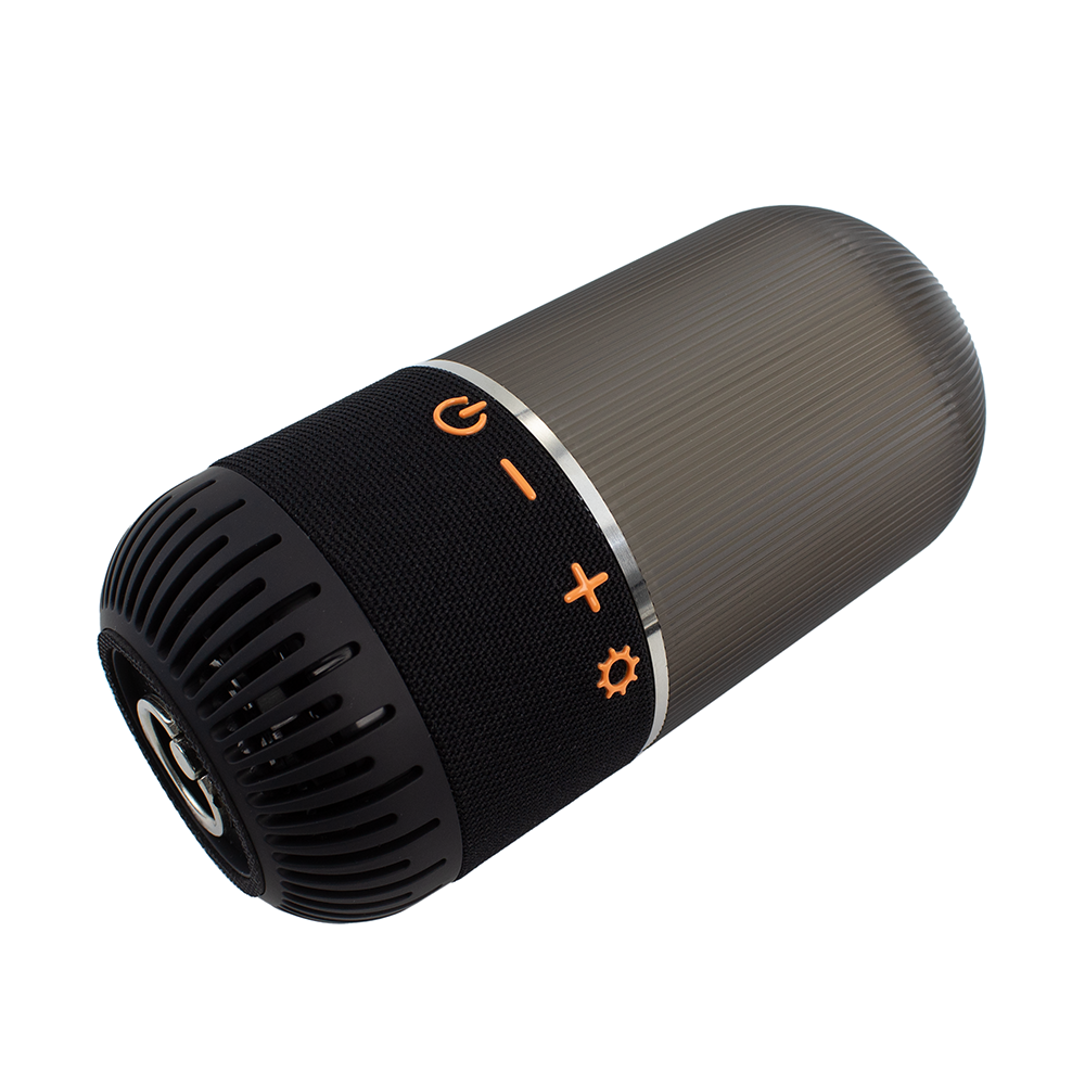 Stylish Mini Portable Indoor/Outdoor Camping Party Speaker with RGB LED Lighting WiFi AUX RJ45 Communication Made of Plastic