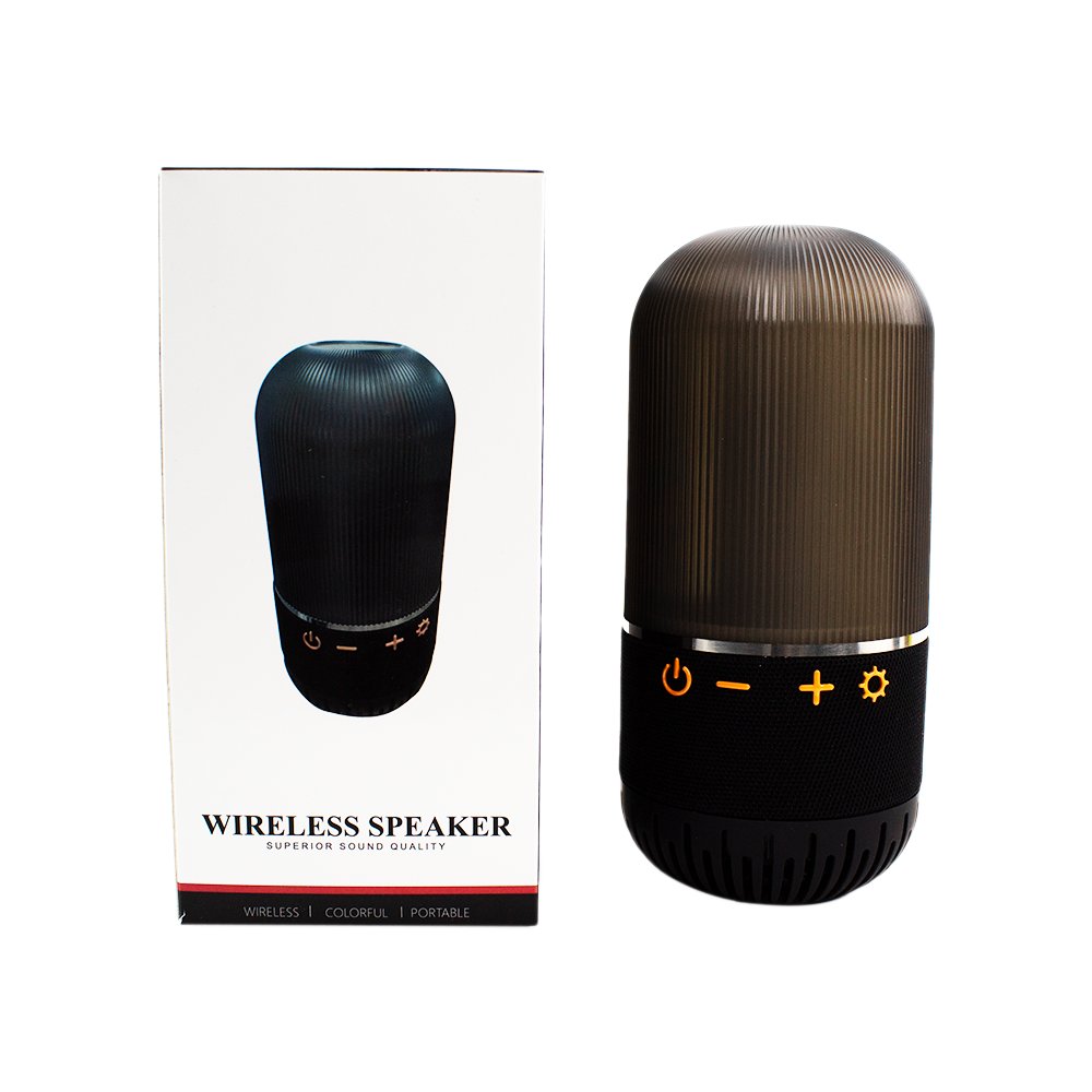 Stylish Mini Portable Indoor/Outdoor Camping Party Speaker with RGB LED Lighting WiFi AUX RJ45 Communication Made of Plastic