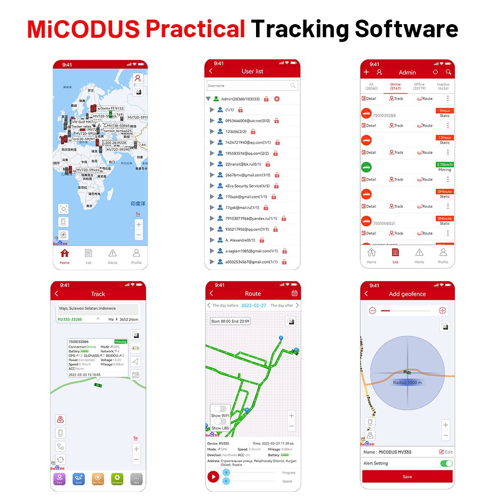 Global Positioning System Micodus MV930G Relay 4G Gps Tracker Car International Motorcycle Spy Gps Tracking Device Google Maps
