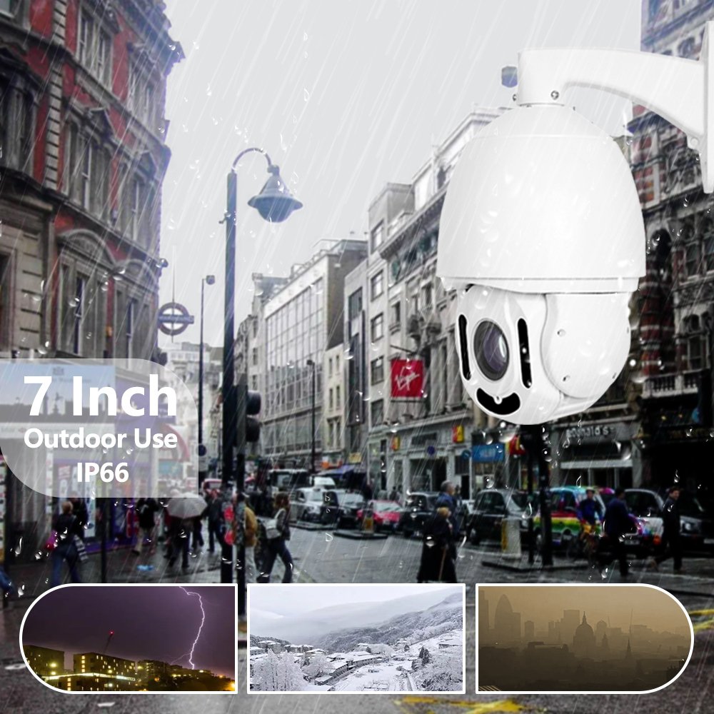 IP PTZ Camera 4K 30X Zoom Auto Tracking 8MP Color Night Vision Auto Tracking Camera Perimeter Intrusion Detection System