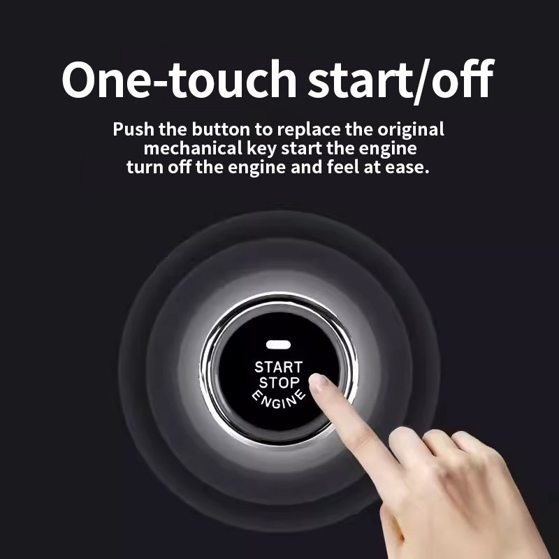 For Toyota Wildlander Car Alarm With Autostart Push One Button Auto Start Stop Keyless Entry System Smart Key Phone Remote Kit