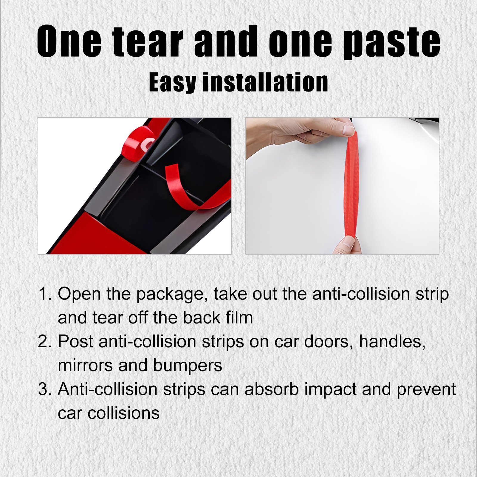 Rayhong Anti Collision protection Sticker Car Bumper Safety Shield Strip Front Rear Bumper Protective Scratchproof Strips
