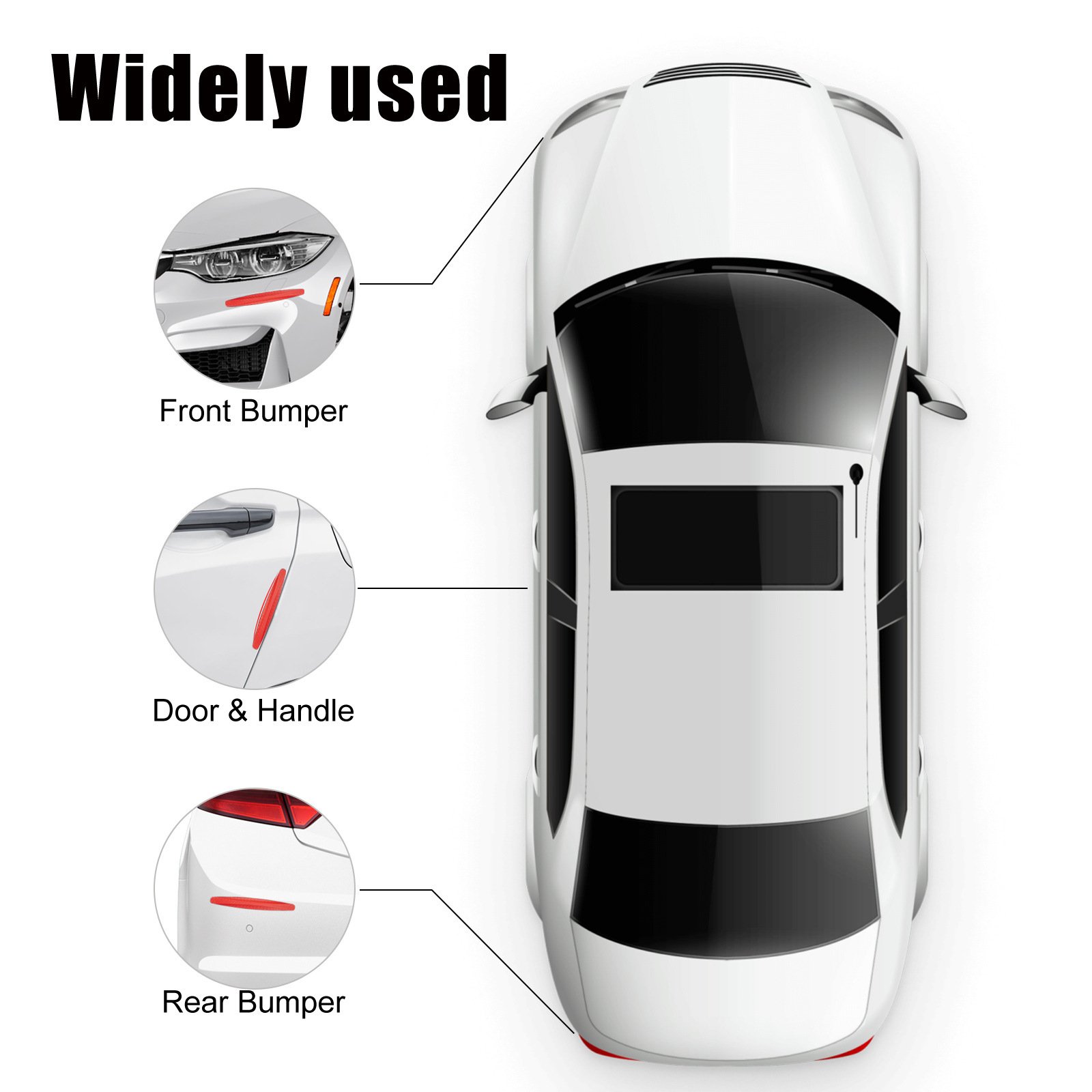Rayhong Anti Collision protection Sticker Car Bumper Safety Shield Strip Front Rear Bumper Protective Scratchproof Strips