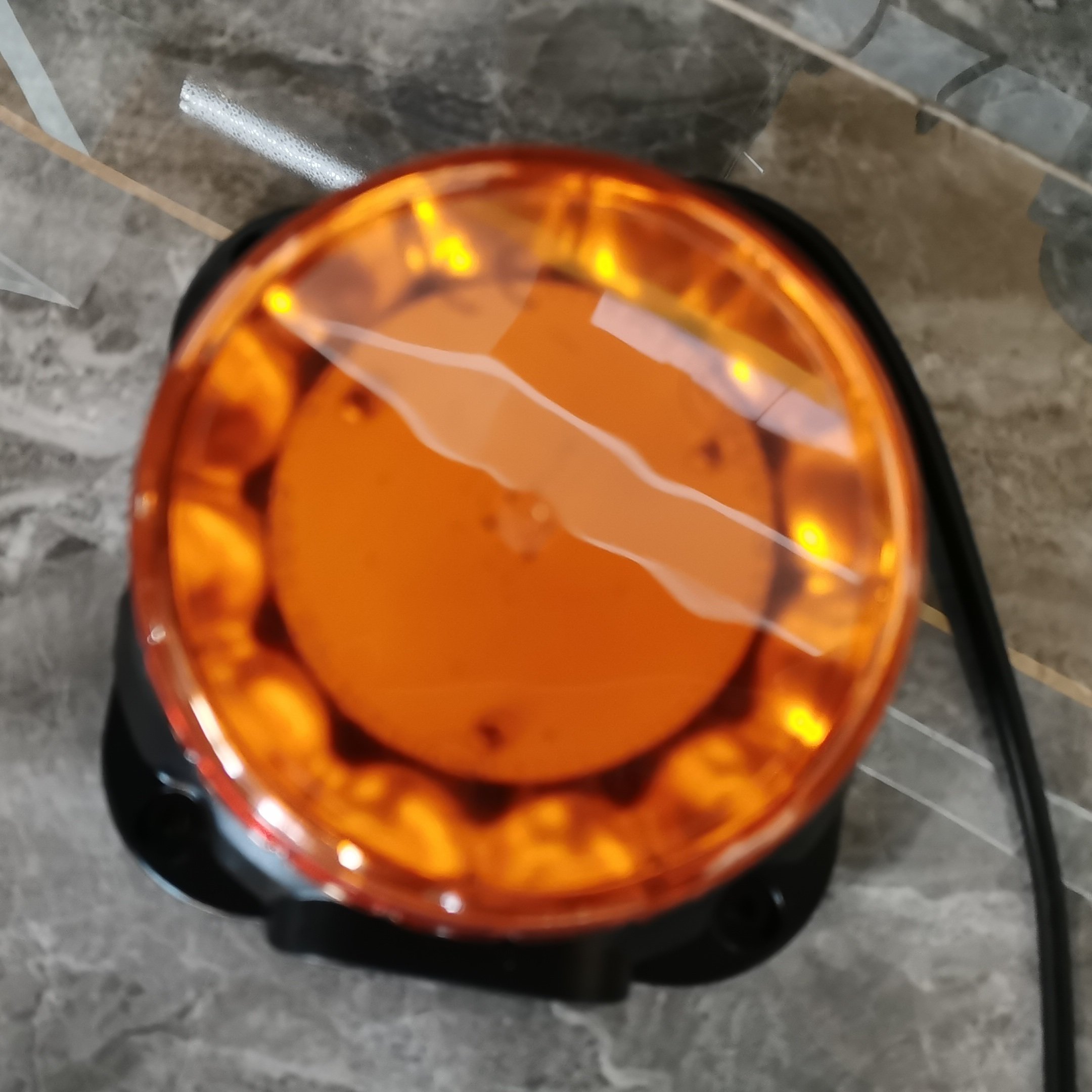 2022 New IP65 Amber 24V Forklift Backup Alarm Trucks 107dB Truck Reverse Horn Warning Rotating Strobe LED Mining Beacon Light