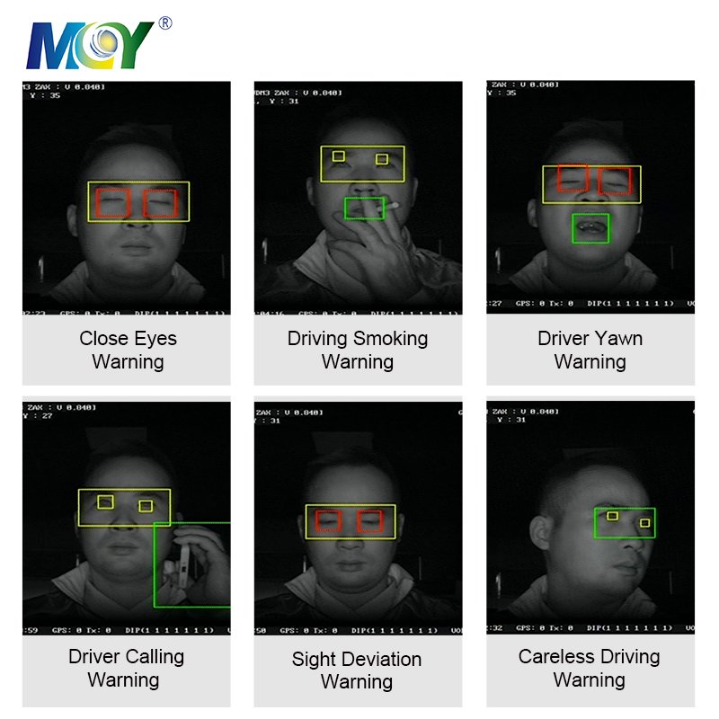 Mcy Anti Sleep Alarm Warning Ai Face Recognition Driver Fatigue Monitor System Dms Camera for Driver Safety