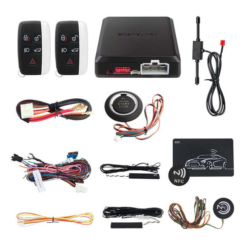 EASYGUARD Universal EC002-LA-NFC Car Alarm System with Passive Keyless Entry Remote Start NFC Lock Unlock