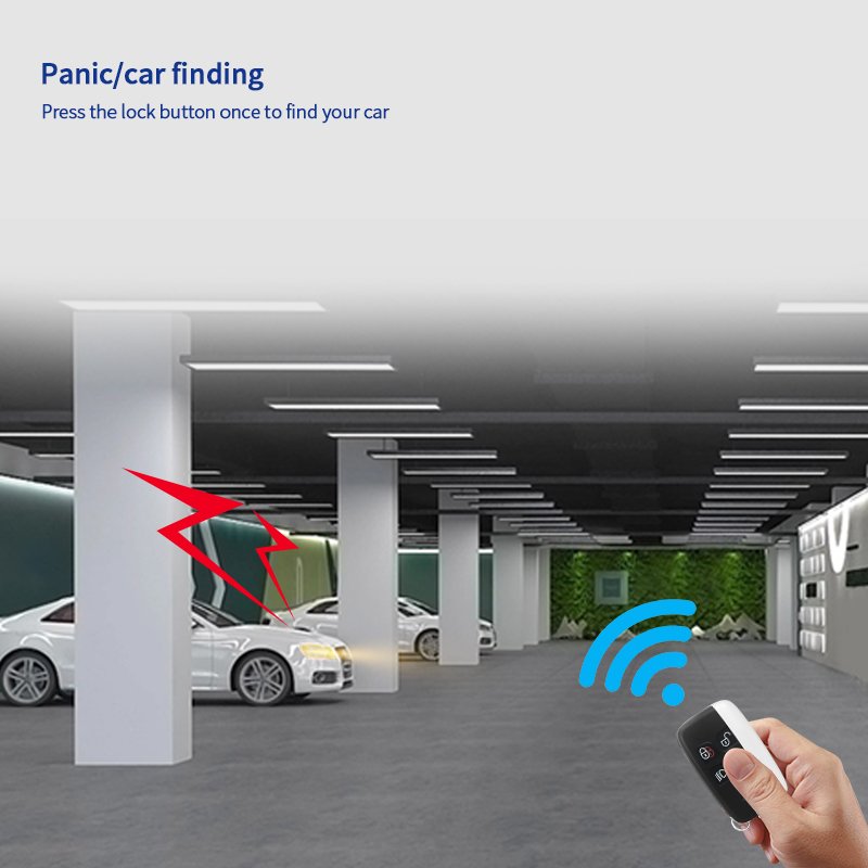 EASYGUARD Universal EC002-LA-NFC Car Alarm System with Passive Keyless Entry Remote Start NFC Lock Unlock