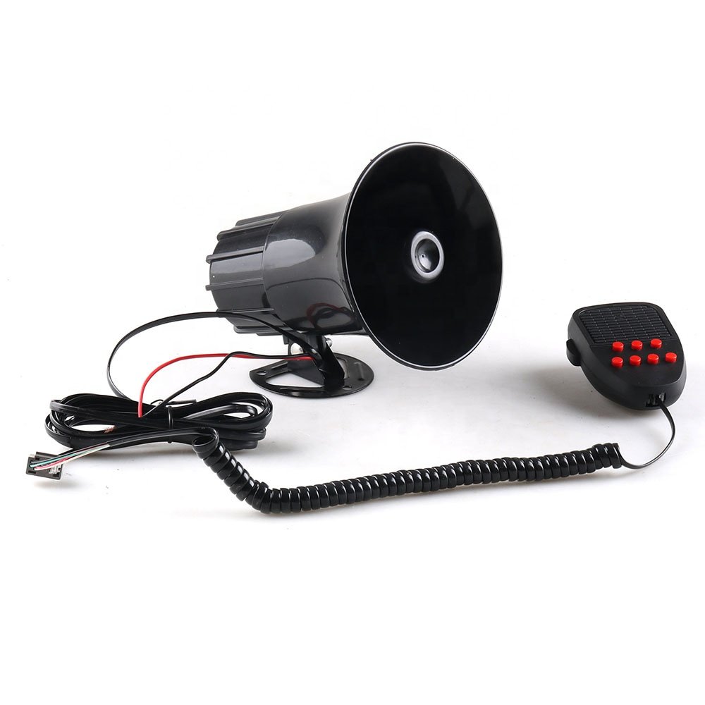 50W 12V Horn Megaphone Loudspeaker Warning Alarm 120dB Siren Air 7 Sound for Car Motorcycle Auto Truck Boat