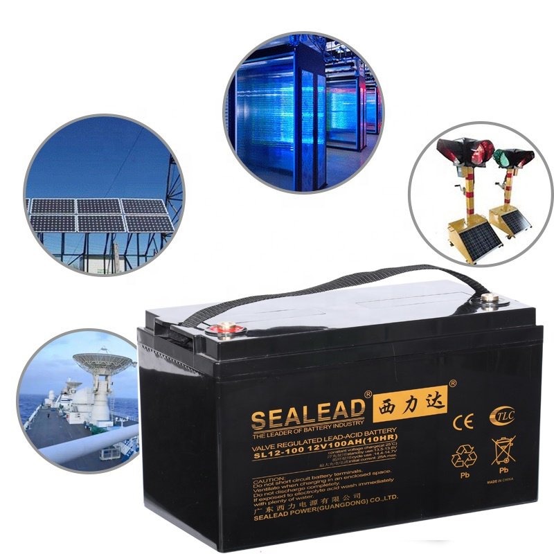 12V 100AH Solar Battery Sealead Charging 12V 100AH Lead Acid Battery for Electric Vehicle and Solar Systems