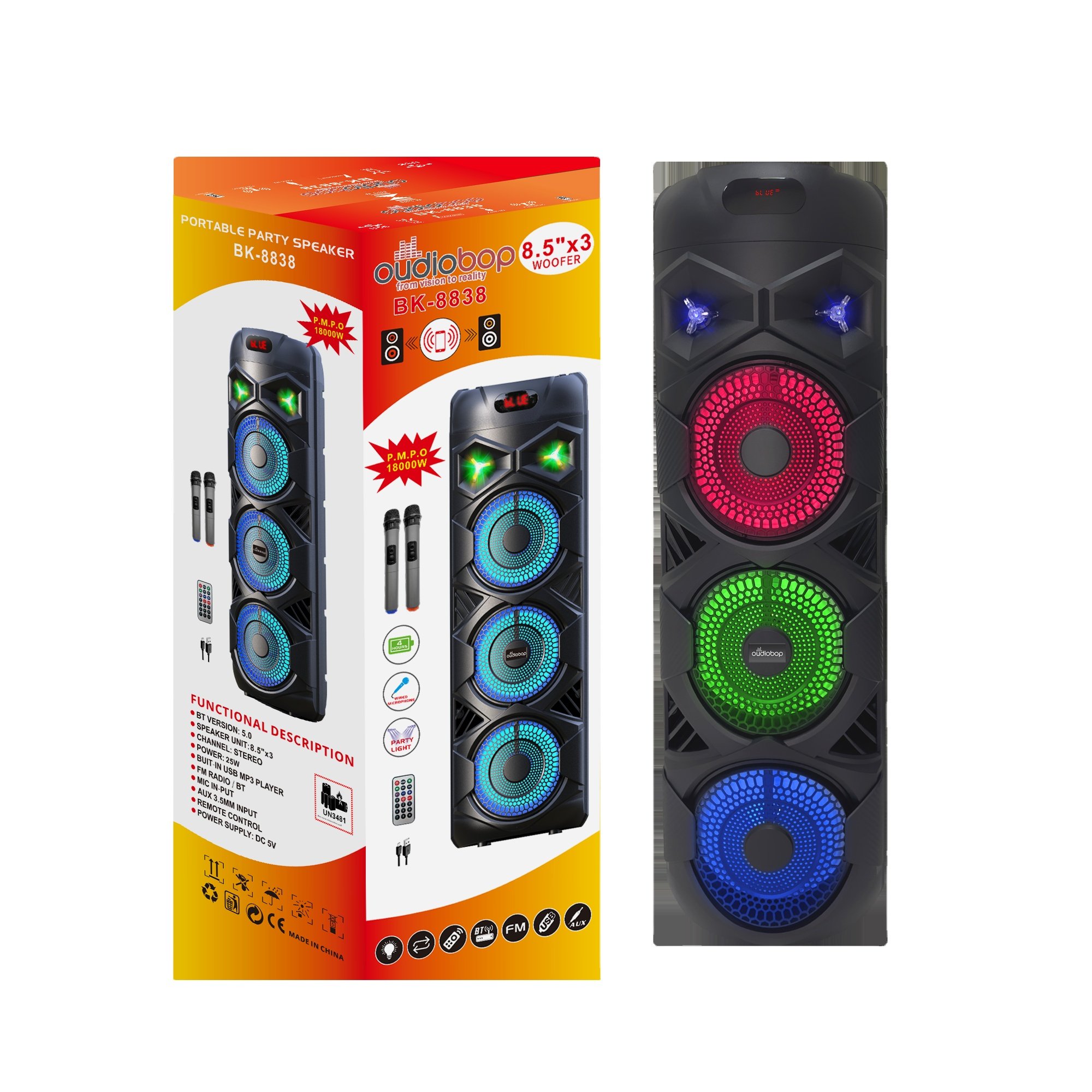 Hybrid Speakers and Professional Mixer Amplifiers Hands-free Speaker Phone Sofa Set Furniture with Led Light and Speakers