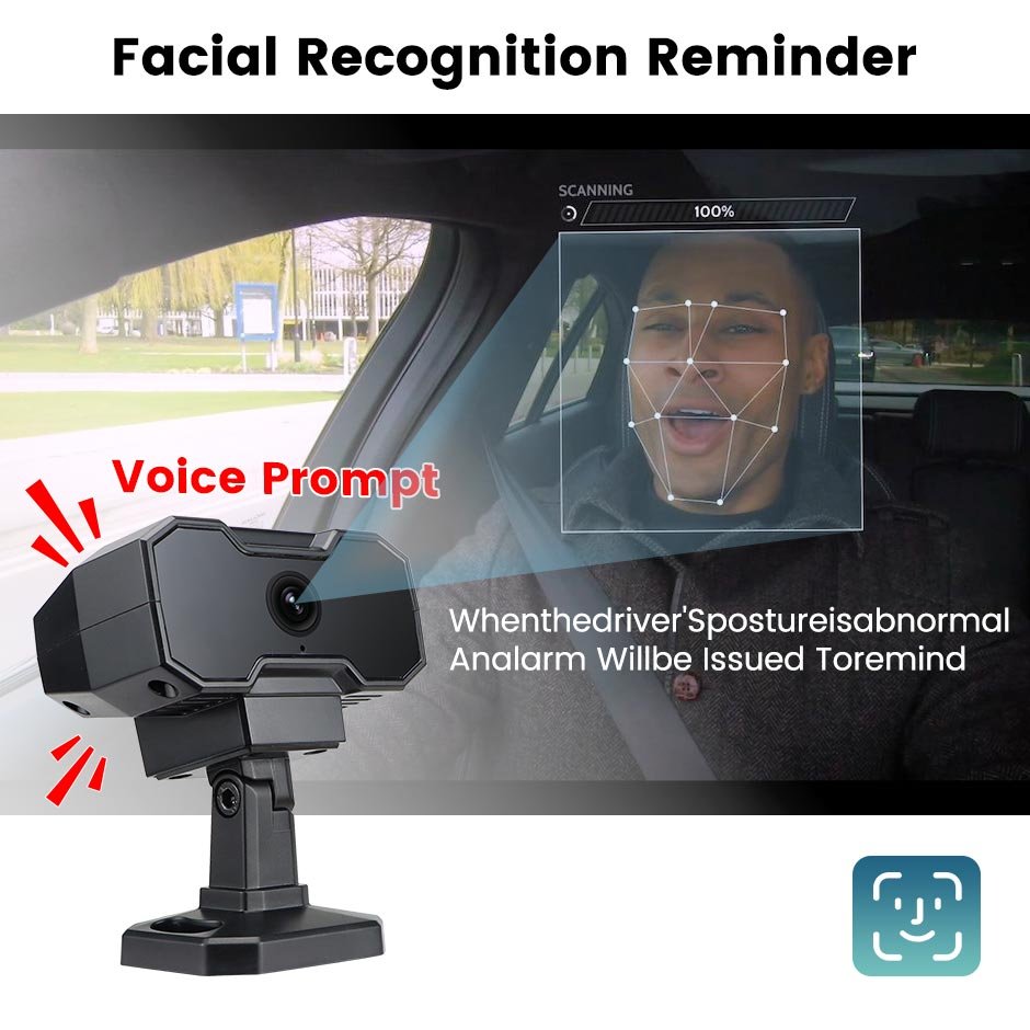 GreenYi Intelligent Voice Alarm AHD 720P DSM Algorithm Car Camera Night Vision Preventing Fatigue Driving Smokeing Warning