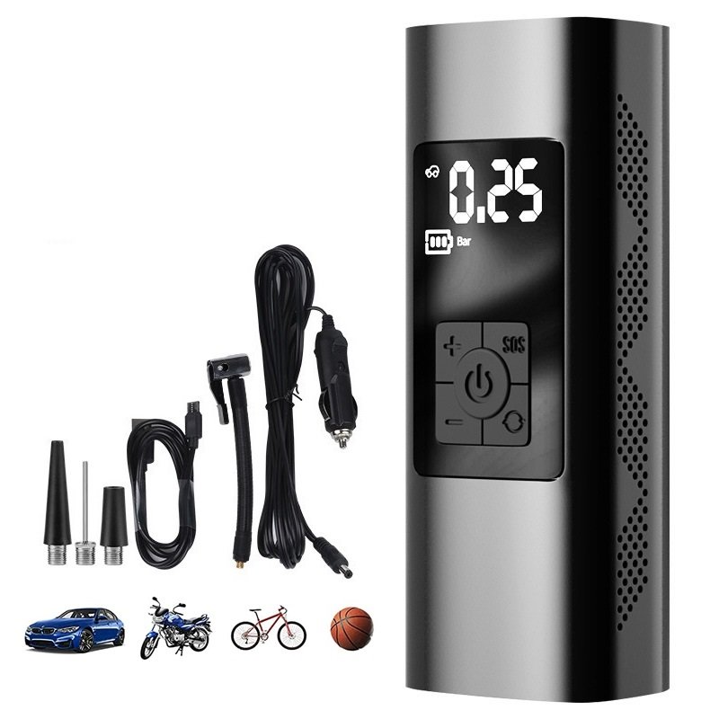 New Wireless Mini Car Tyre Electric Cordless Portable Air Pump Digital Car Air Compressor 12v Tires Inflators With Lcd Display