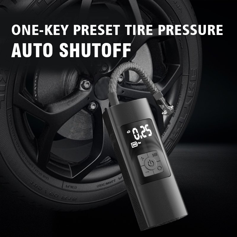 New Wireless Mini Car Tyre Electric Cordless Portable Air Pump Digital Car Air Compressor 12v Tires Inflators With Lcd Display