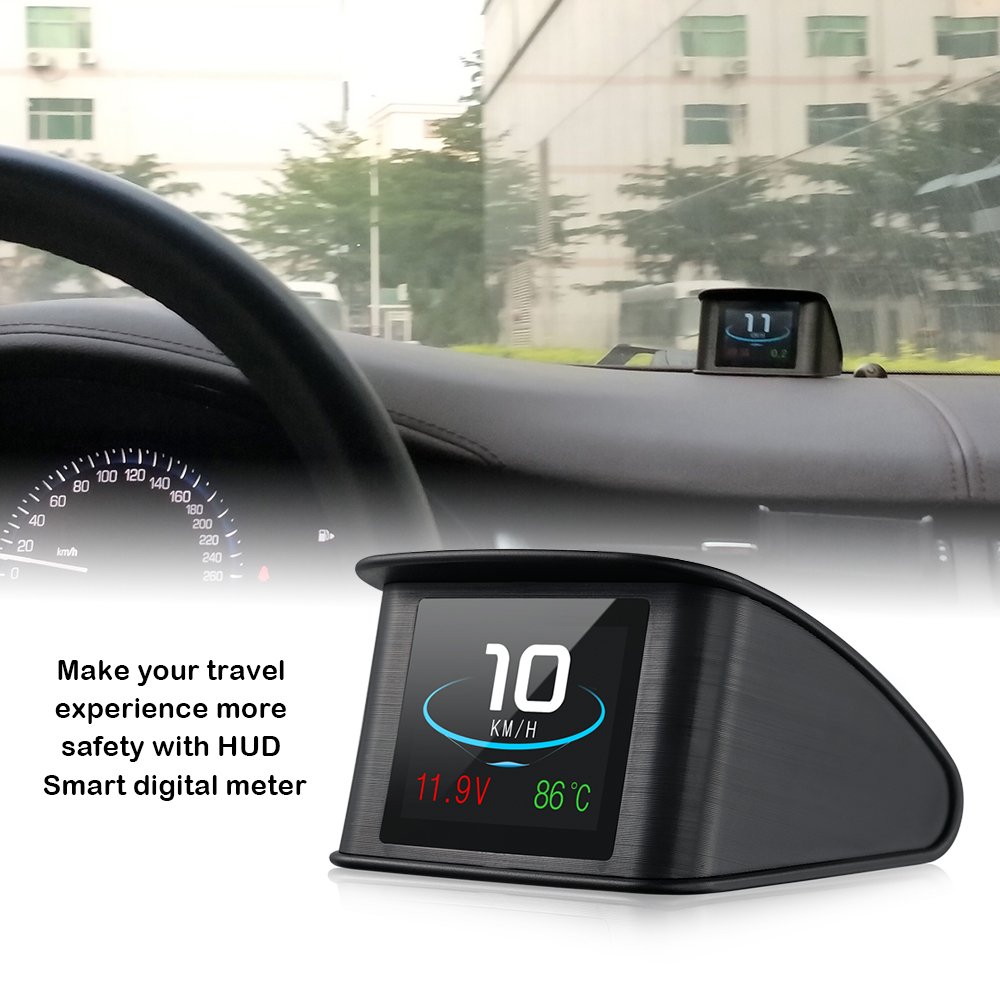 Universal HUD P10 OBD2 Smart Digital Meter Head up Display Overspeed Alarm Engine Fault Code Car Navigator for Car Safely