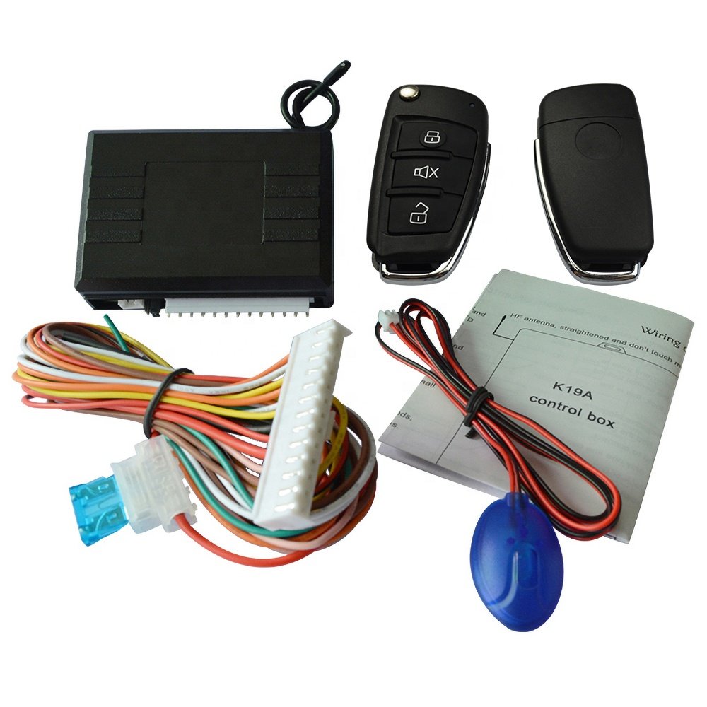 Carqseng Smart Phone App Remote Keyless Entry Car Alarms System Flip Key with Remote Trunk Release for Toyota Honda Hyundai