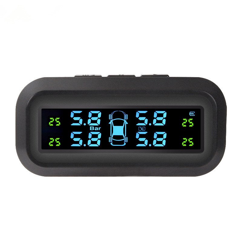 Car Tire Pressure Monitor System TPMS Tyre Pressure Monitoring Solar Power Digital LCD Display Auto Security Alarm Systems Tyre
