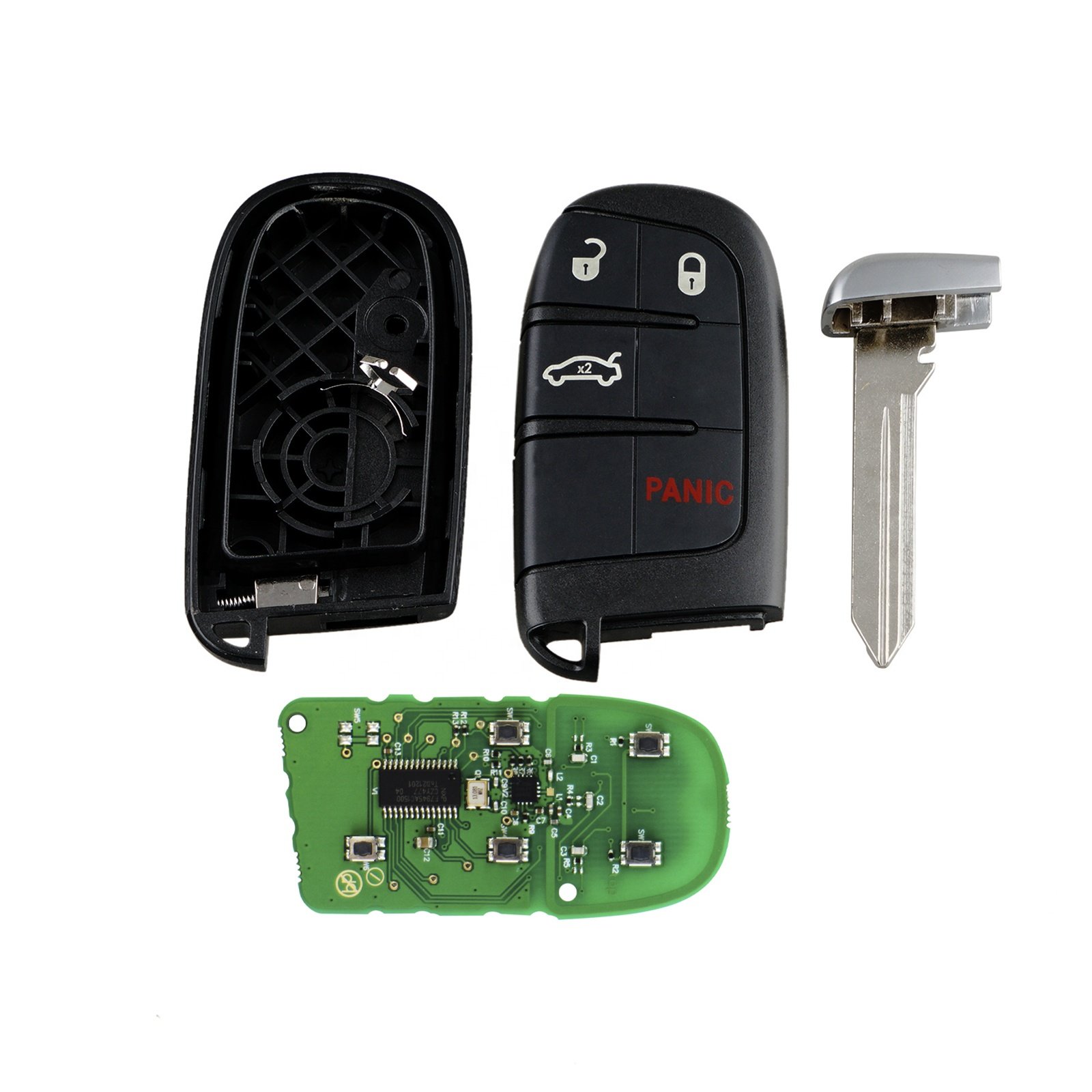 Wholesale OEM 4 Buttons Car Key Fob Remote for 2018 2019 2020 2021 Dodge Dart Chrysler 300 Fiat 500X M3N40821302 433MHz Chip: 46