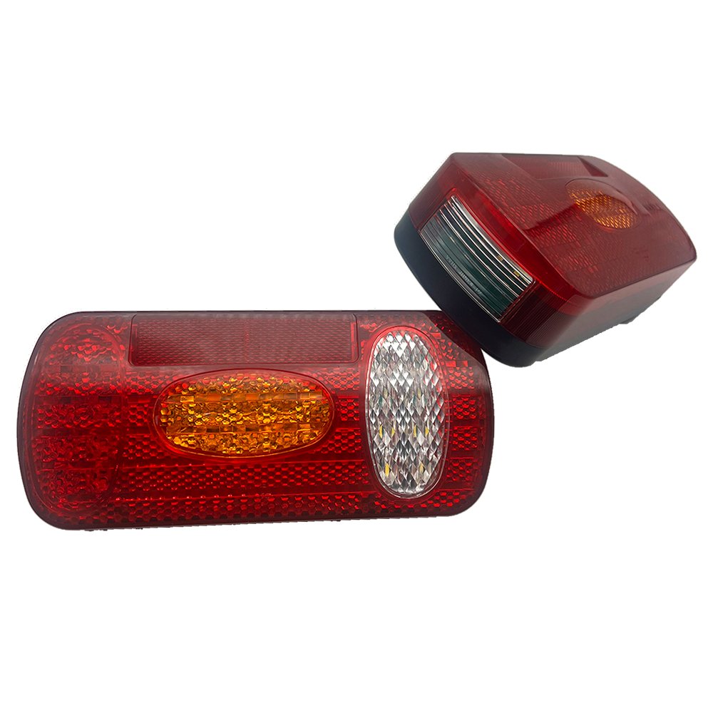 Led Rear Tail Light Kit ECE E-mark Approval Tail Light with Reflector 13pin EU Plug Wires Harness Waterproof for Trailer Towing