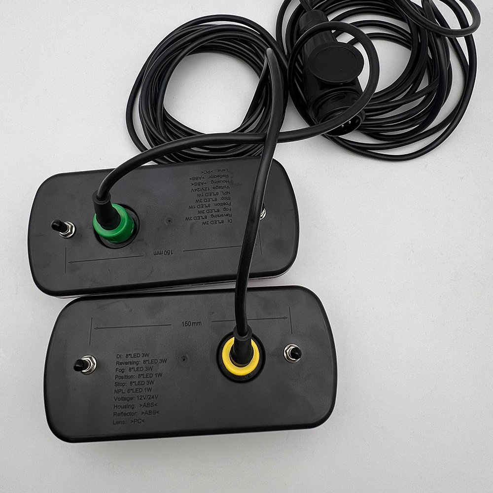 Led Rear Tail Light Kit ECE E-mark Approval Tail Light with Reflector 13pin EU Plug Wires Harness Waterproof for Trailer Towing