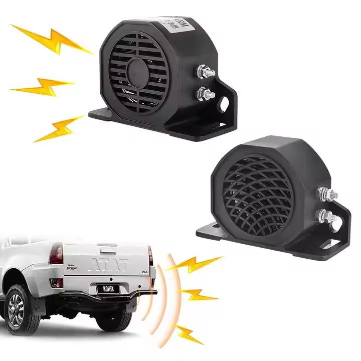 Reverse Horn Waterproof Back up Alarm BiBi 108dB Black Truck Safety DC 12-24V Back Alarm for Truck Speakers Loud Beeper for Car
