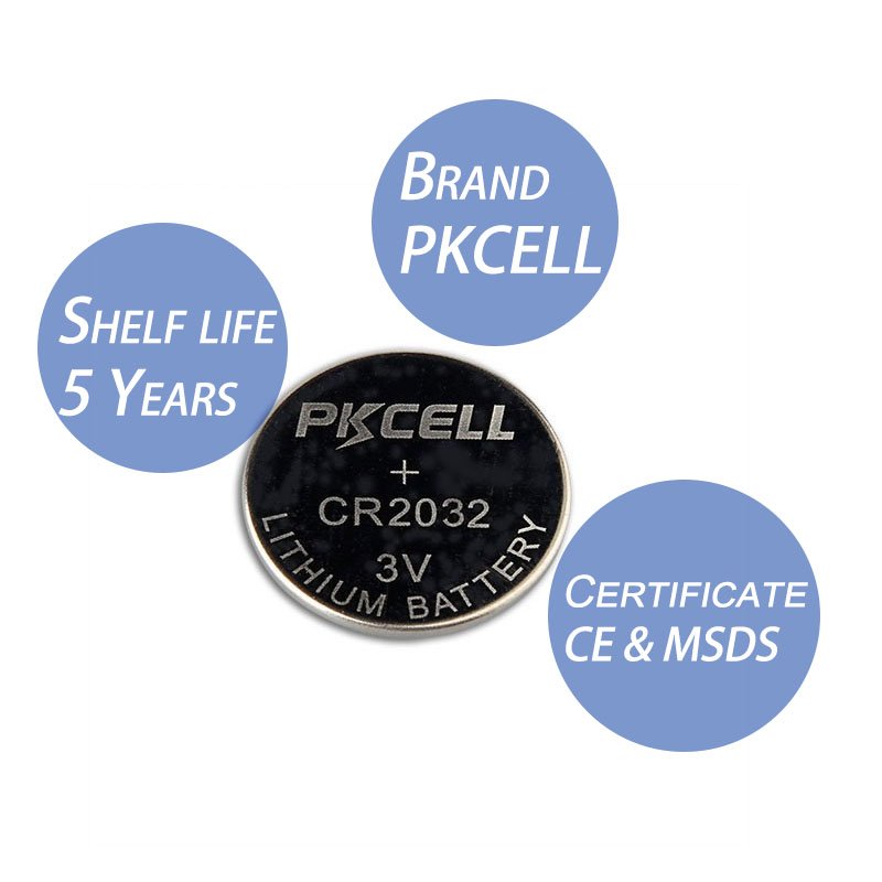 Pkcell Cr1616 Cr1225 Cr2450 Coin Cell Cases Battery 3v Cr2032 Lithium Battery With Solder Tabs