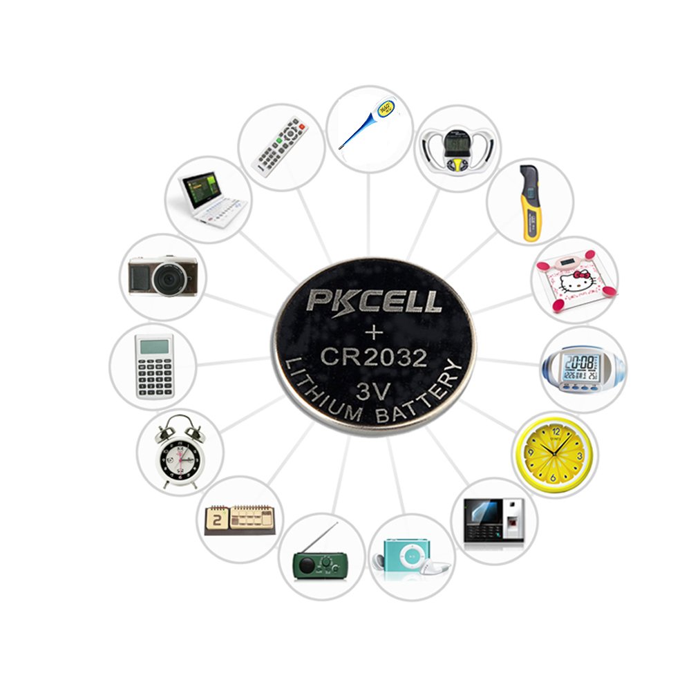 Pkcell Cr1616 Cr1225 Cr2450 Coin Cell Cases Battery 3v Cr2032 Lithium Battery With Solder Tabs