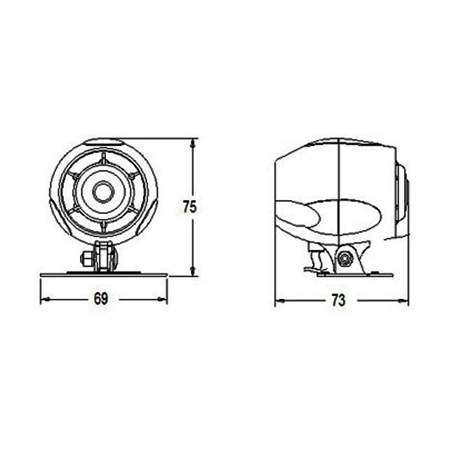 110db 20W 6 Tone Warning Siren High peak Automotive Siren Backup Alarm