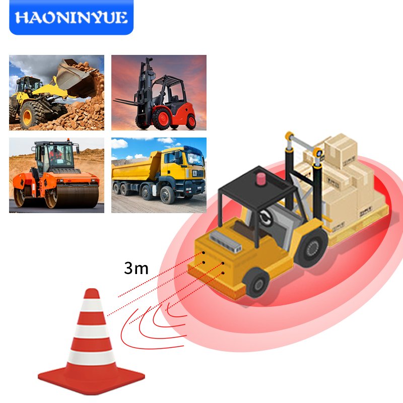 Forklift Reverse Anti-Collision System Security Universal 10-80V Area Alarm Anti-Interference Warning Reverse Radar