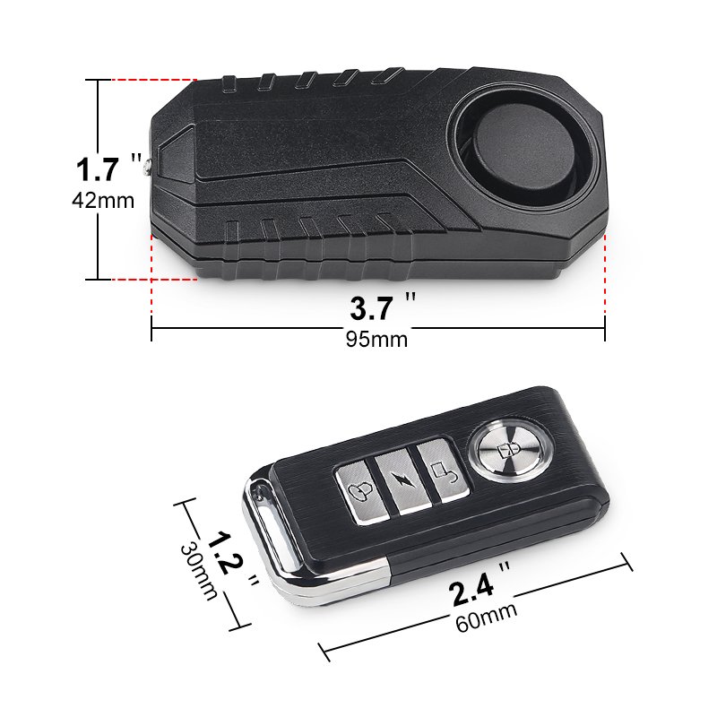 RTS 113dB Wireless Alarm Anti-Theft Vibration Motorcycle Bicycle Waterproof Security Sensors Bike Alarm with Remote