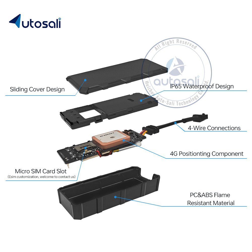 Autosali GPS GT10 Car Tracker Vehicle Security Device with Driving Behavior Analysis Telematics GPS Mini GPS Plotter for Car
