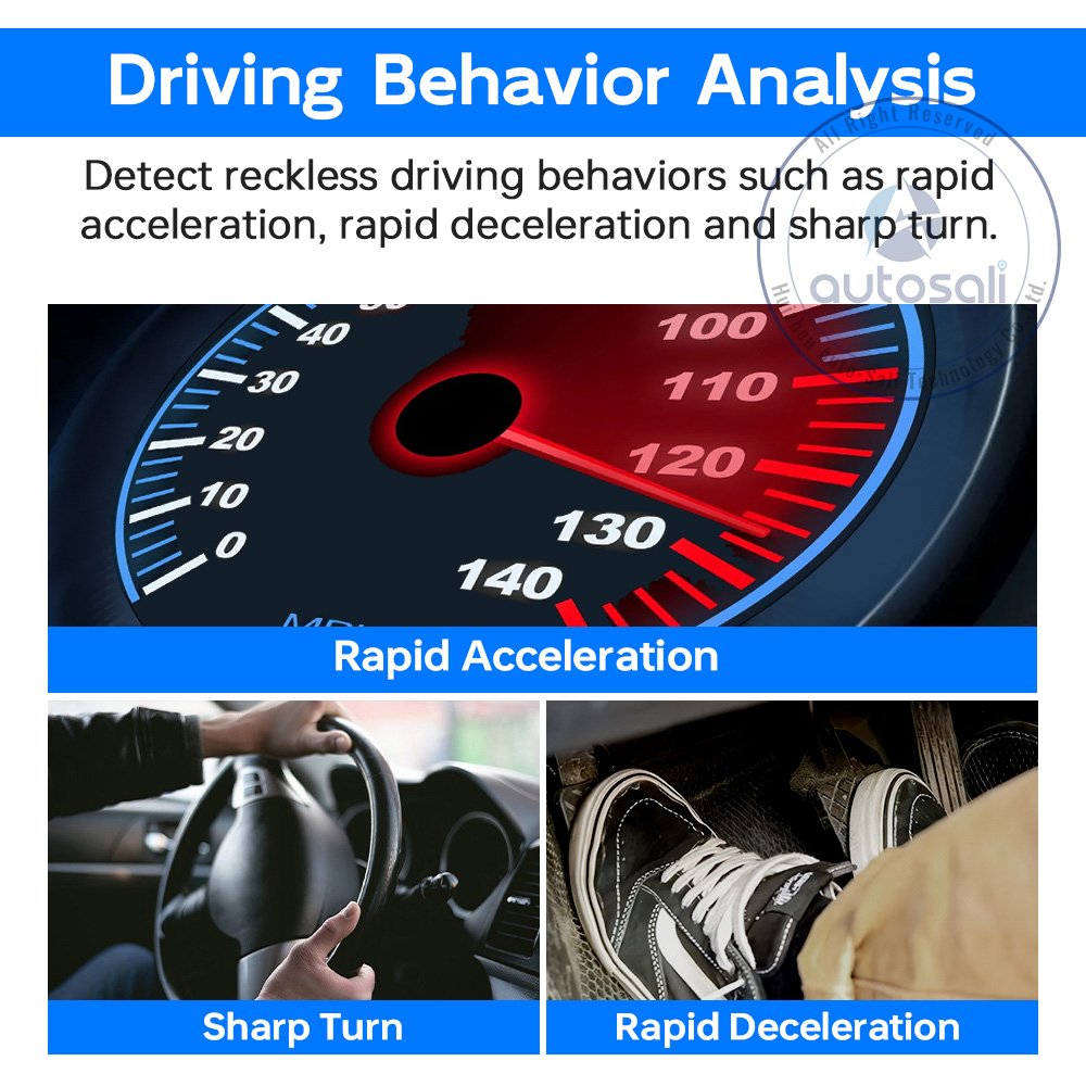 Autosali GPS GT10 Car Tracker Vehicle Security Device with Driving Behavior Analysis Telematics GPS Mini GPS Plotter for Car