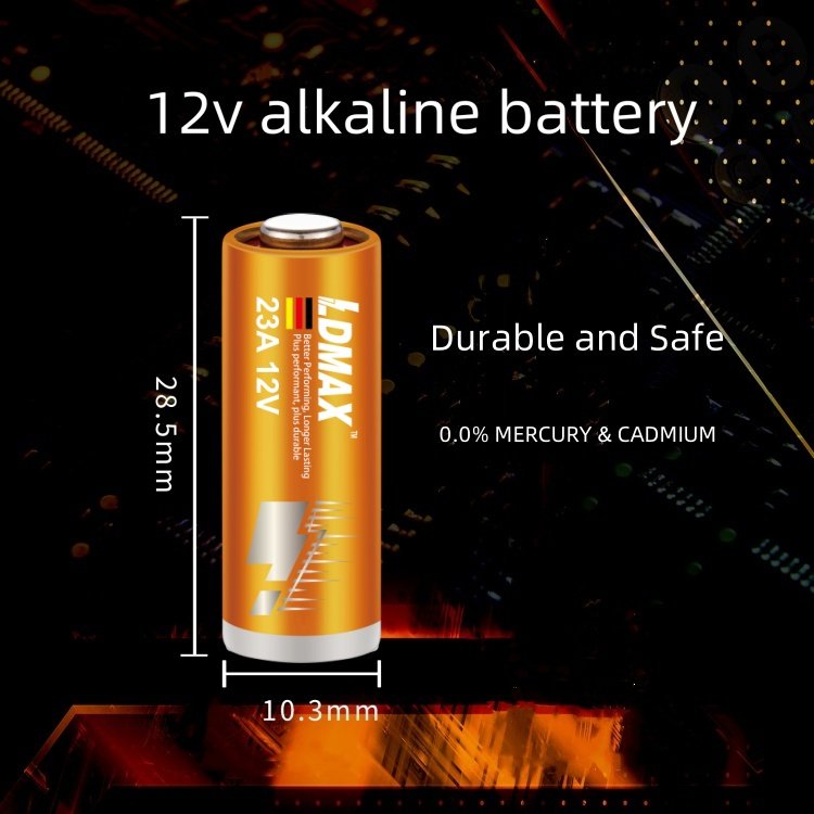 LDMAX Grade a A23 Cell 23A Door Bell Battery 12V Super Alkaline for Car Alarms Remote Controls A23 Type