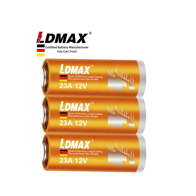 LDMAX Grade a A23 Cell 23A Door Bell Battery 12V Super Alkaline for Car Alarms Remote Controls A23 Type
