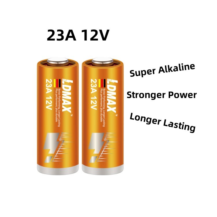 LDMAX Grade a A23 Cell 23A Door Bell Battery 12V Super Alkaline for Car Alarms Remote Controls A23 Type