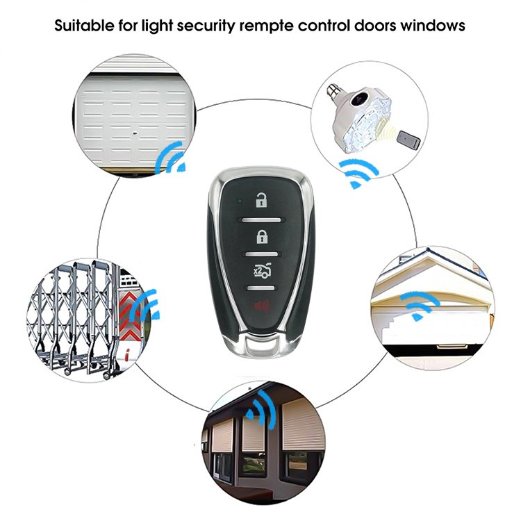 433mhz Universal Wireless Remote Control 4 Key EV1527 Learning Code RF Remote Control for Garage Door Led Light