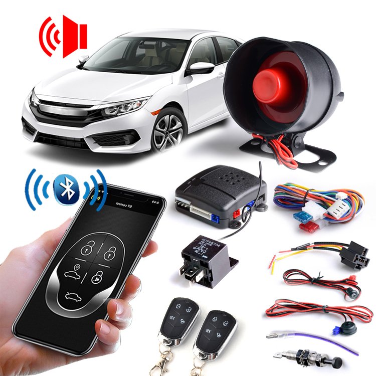 Phone APP BT Remote Control Car Alarm System Universal Auto Car Anti Theft Alarm System