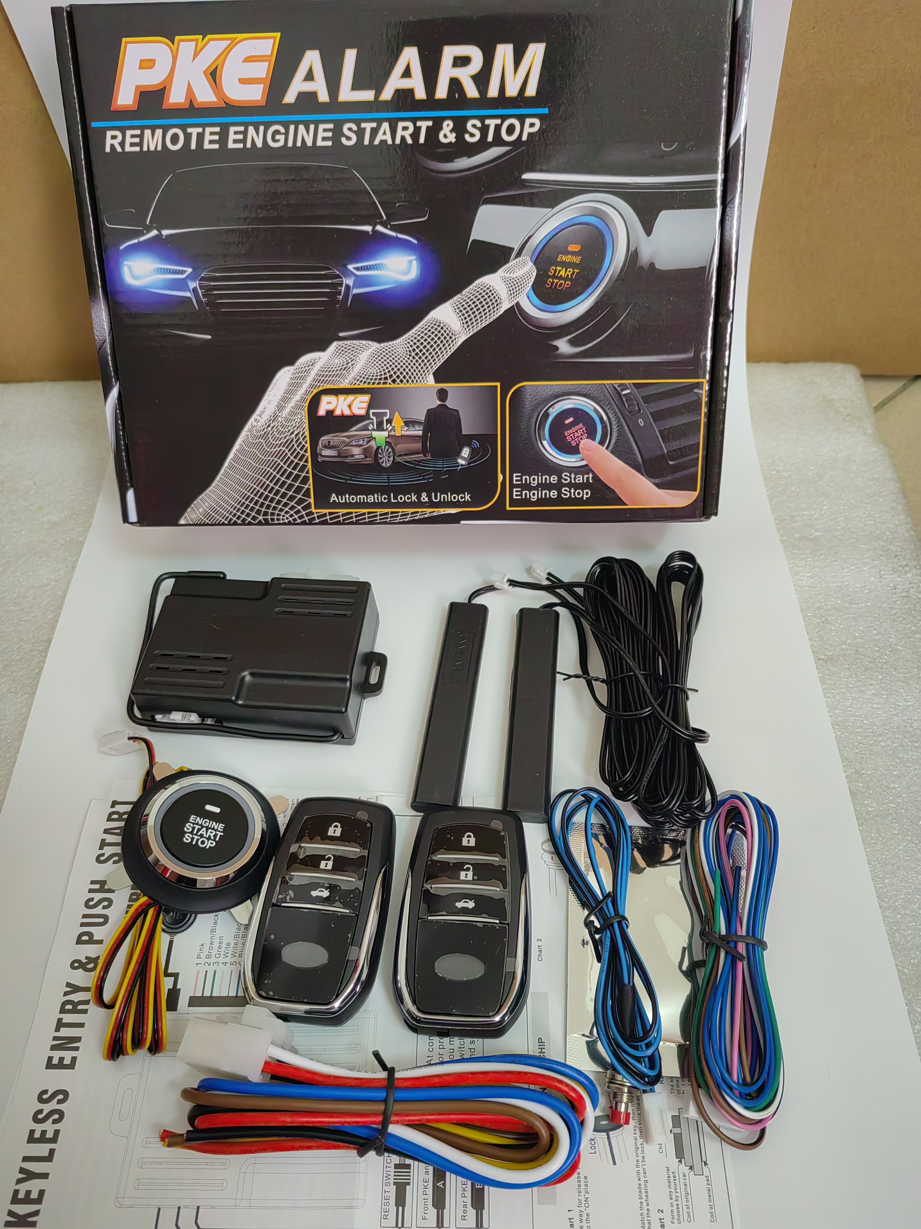 Hot Sales Fits Toyota Car General Mobile Phone Bluetooth Control Car One Key Start Keyless Entry Remote Start One-way Alarm