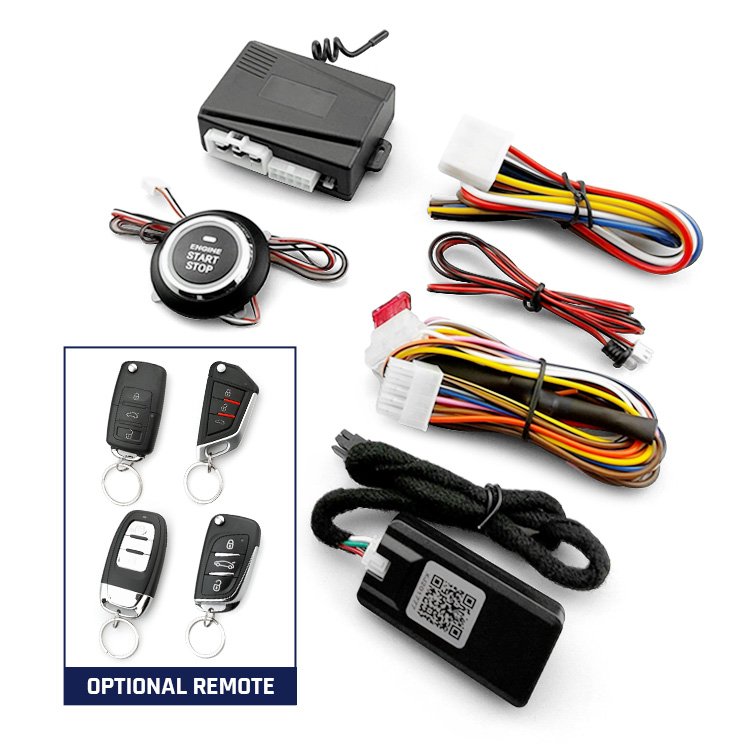 Alarma Para Carro De Boton Smart Auto Remote Engine Start Stop Button Universal Car Alarm Keyless Entry Push Start System