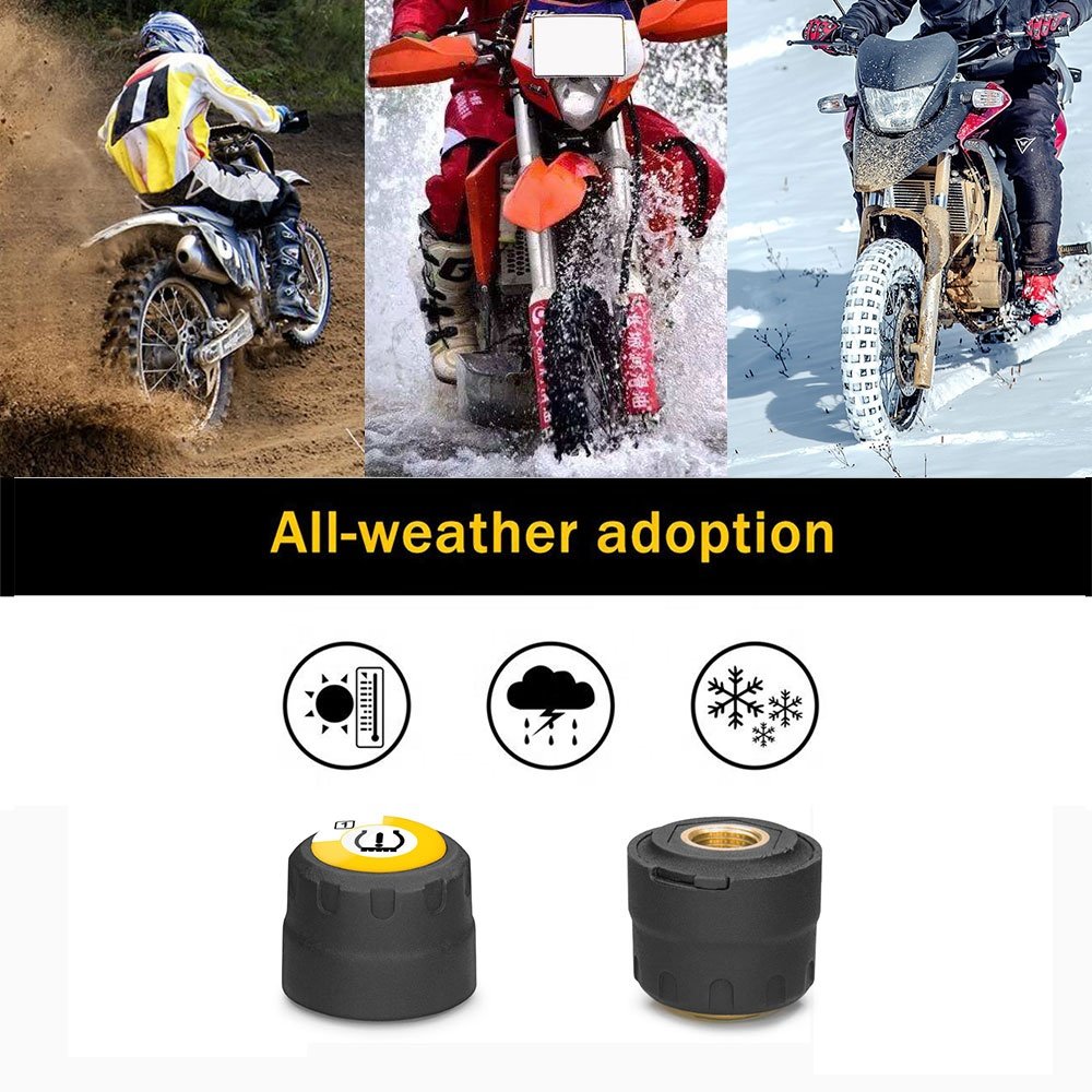 V100B External Sensors TPMS Car Tire Pressure M-onitoring Alarm Warning Wireless Connection for Android/iOS Support Motorcycle