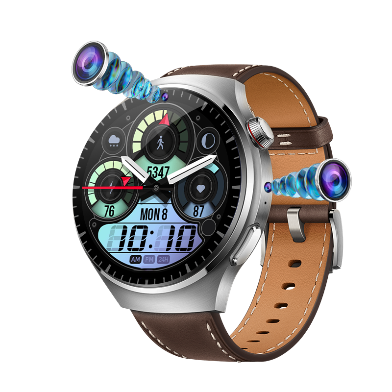 Support Youtube Tiktok Watch Video with Dual Camera and Wifi Function NFC GPS Nano Sim Card 16GB B14 AMOLED Smart Watch