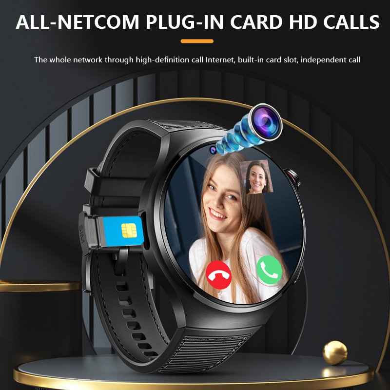 Support Youtube Tiktok Watch Video with Dual Camera and Wifi Function NFC GPS Nano Sim Card 16GB B14 AMOLED Smart Watch