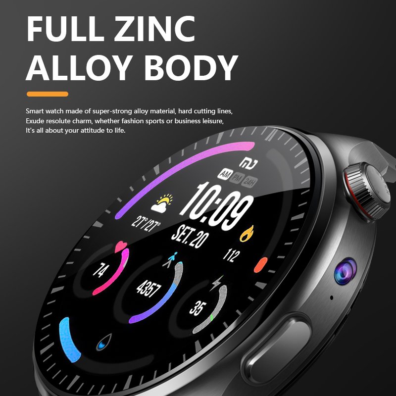 Support Youtube Tiktok Watch Video with Dual Camera and Wifi Function NFC GPS Nano Sim Card 16GB B14 AMOLED Smart Watch
