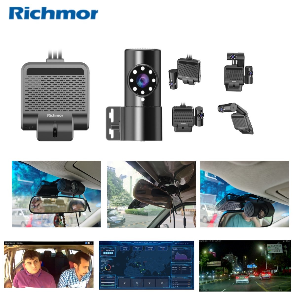 H.265 4G GPS WIFI Speaker MIC Transformer AI Dashcam Nine Shapes ADAS and DSM Optional