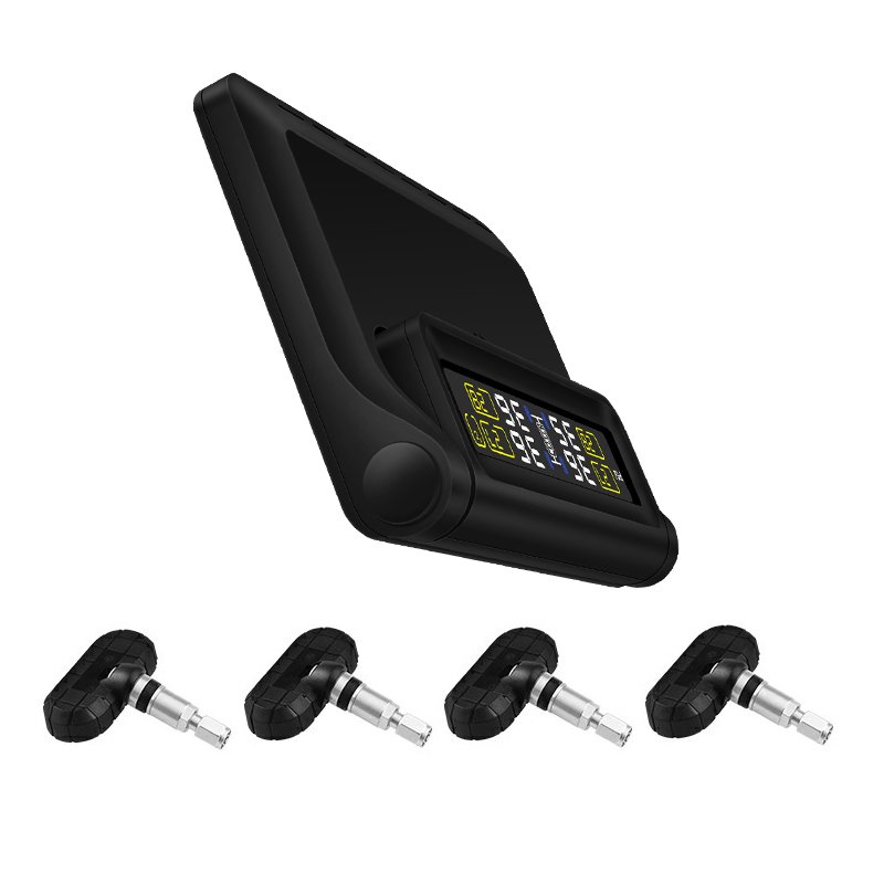 TPMS Car Tire Pressure Alarm Monitor System Automatic Brightness Control Wireless Solar Power 4 Sensors Decoration Accessories