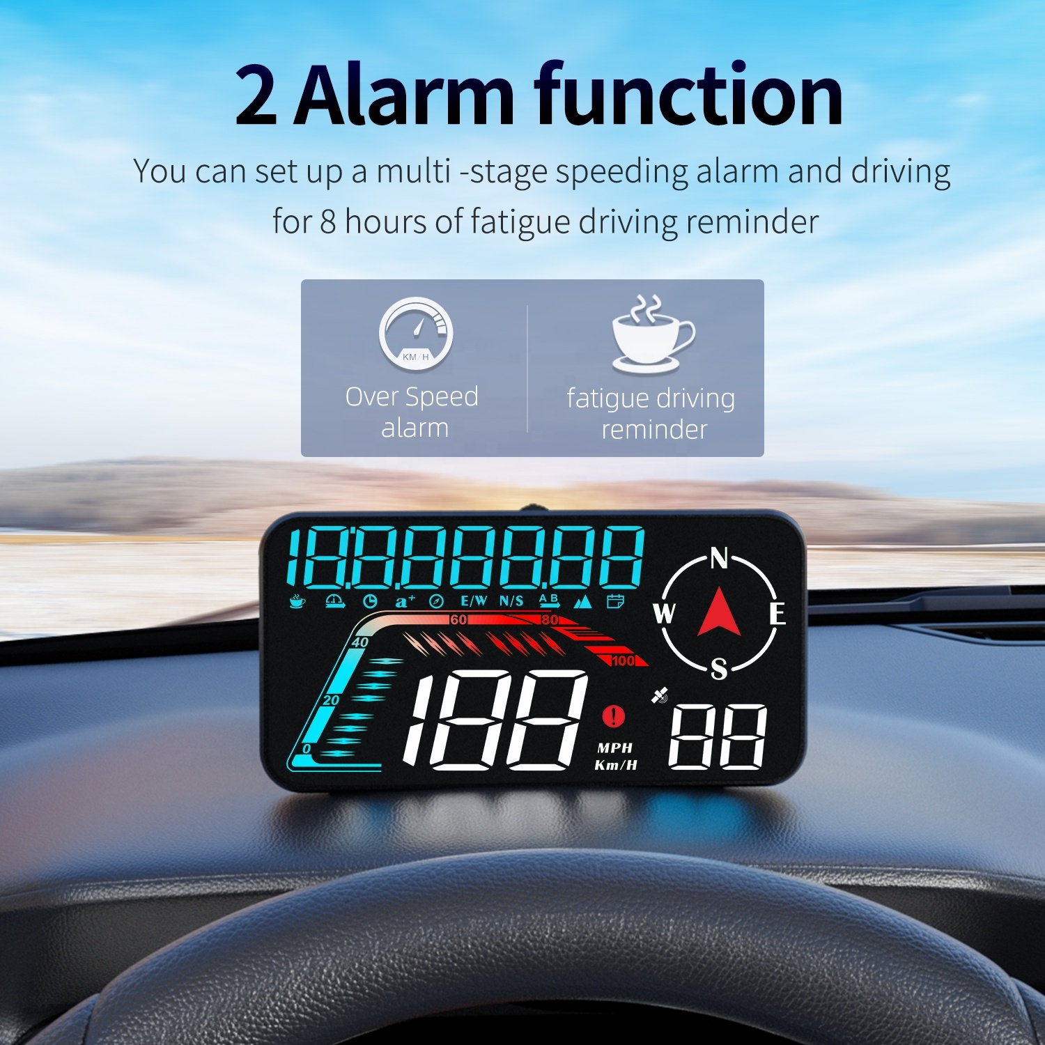 HUD 5.5 Large Universal Car G12 HUD Multi Functions Speed Meter Auto Electronics Gps Hud Head up Displays